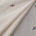 White - Handspun Handloom Natural Dyed Cotton Srikakulam Jamdani Fabric 08