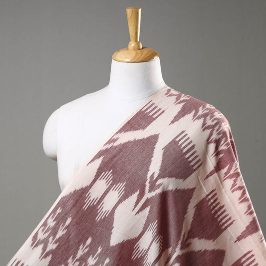 Brown - Pochampally Central Asian Ikat Cotton Handloom Fabric
