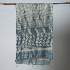 Buy Handloom Block Print Tussar Silk Bindaas Stole