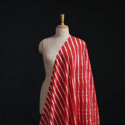 Red - Leheriya Tie-Dye Cotton Fabric 05