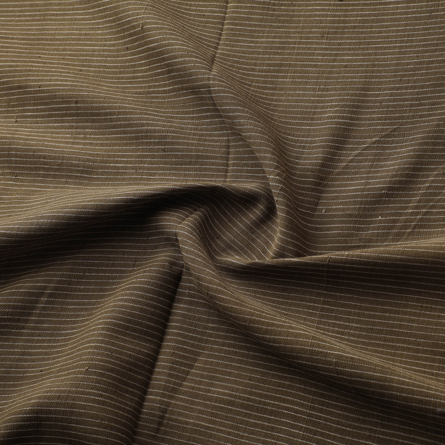 Green - Handspun Handloom Natural Dyed Cotton Srikakulam Jamdani Fabric 10