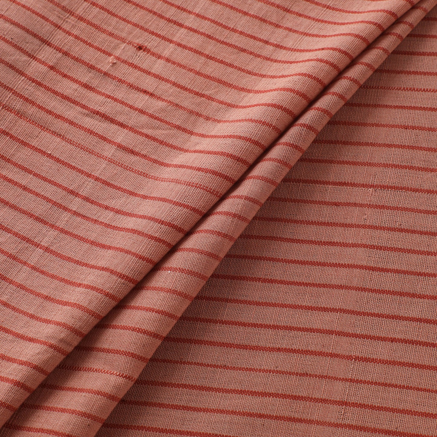 Peach - Handspun Handloom Natural Dyed Cotton Srikakulam Jamdani Fabric 11