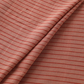 Peach - Handspun Handloom Natural Dyed Cotton Srikakulam Jamdani Fabric 11