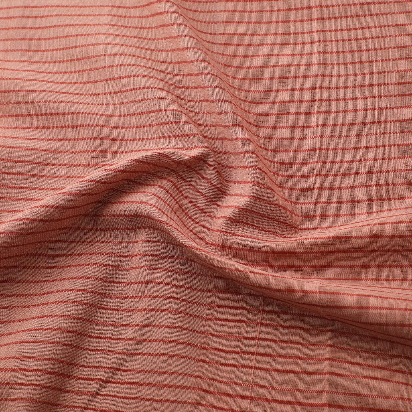 Peach - Handspun Handloom Natural Dyed Cotton Srikakulam Jamdani Fabric 11