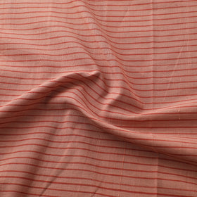 Peach - Handspun Handloom Natural Dyed Cotton Srikakulam Jamdani Fabric 11