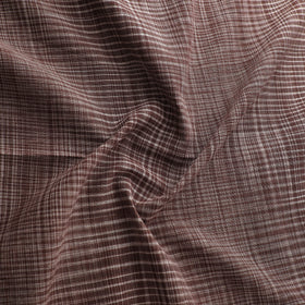 Brown - Handspun Handloom Natural Dyed Cotton Srikakulam Jamdani Fabric 13