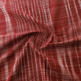Red - Handspun Handloom Natural Dyed Cotton Srikakulam Jamdani Fabric 15