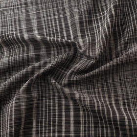 Black - Handspun Handloom Natural Dyed Cotton Srikakulam Jamdani Fabric 16