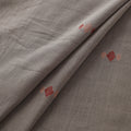Grey - Handspun Handloom Natural Dyed Cotton Srikakulam Jamdani Fabric 17