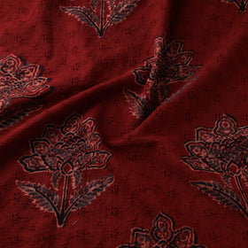 Red - Hakoba Hand Block Ajrakh Print Natural Dyed Cotton Fabric 59