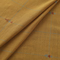 Yellow - Handspun Handloom Natural Dyed Cotton Srikakulam Jamdani Fabric 18