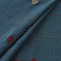 Blue - Handspun Handloom Natural Dyed Cotton Srikakulam Jamdani Fabric 19