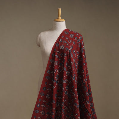 Kutch Hand Block Print Natural Dyed Cotton Ajrakh Fabric 29