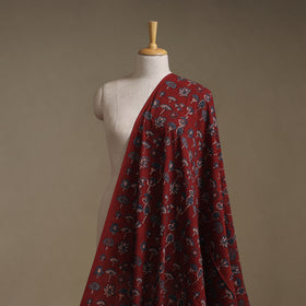 Kutch Hand Block Print Natural Dyed Cotton Ajrakh Fabric 29
