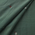 Green - Handspun Handloom Natural Dyed Cotton Srikakulam Jamdani Fabric 21