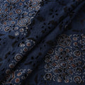 Blue - Hakoba Hand Block Ajrakh Print Natural Dyed Cotton Fabric 63