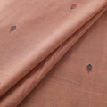 Peach - Handspun Handloom Natural Dyed Cotton Srikakulam Jamdani Fabric 20