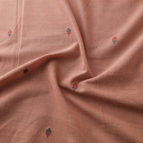 Peach - Handspun Handloom Natural Dyed Cotton Srikakulam Jamdani Fabric 20