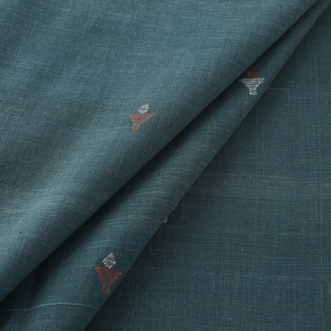Handspun Handloom Natural Dyed Cotton Srikakulam Jamdani Fabric 22
