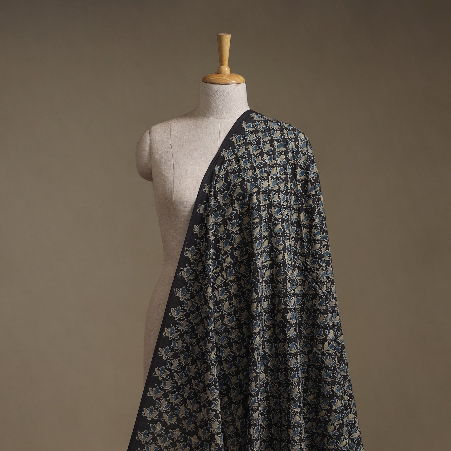 Kutch Hand Block Print Natural Dyed Cotton Ajrakh Fabric 22