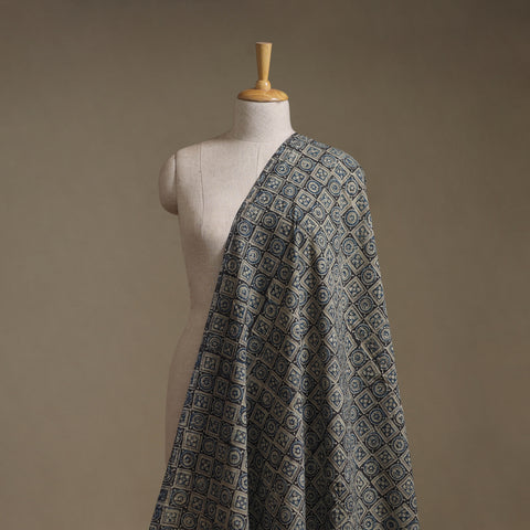 Kutch Hand Block Print Natural Dyed Cotton Ajrakh Fabric 21