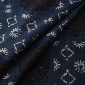 Blue - Hakoba Hand Block Ajrakh Print Natural Dyed Cotton Fabric 67