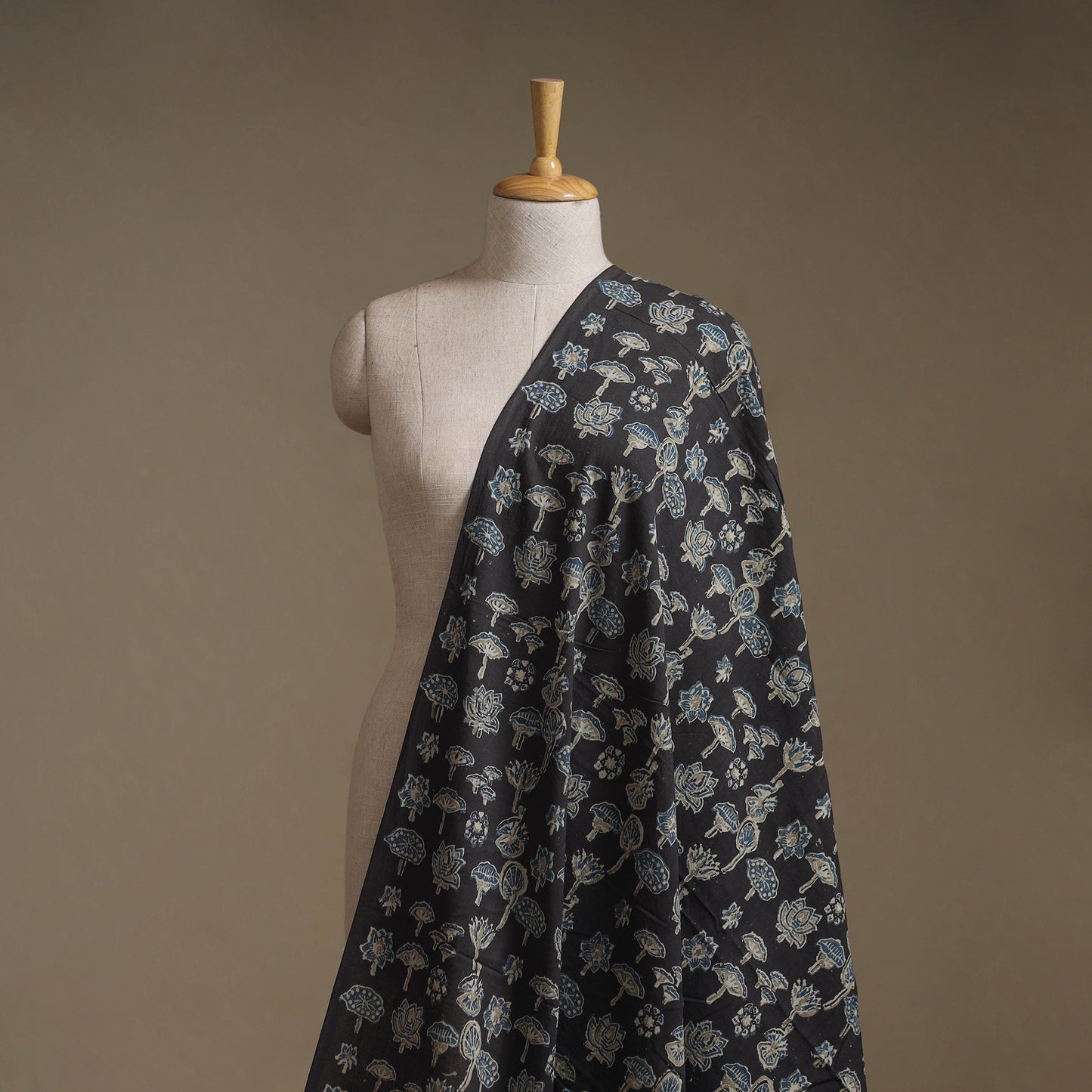 Kutch Hand Block Print Natural Dyed Cotton Ajrakh Fabric 17