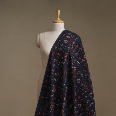 Kutch Hand Block Print Natural Dyed Cotton Ajrakh Fabric 16