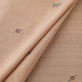 Peach - Handspun Handloom Natural Dyed Cotton Srikakulam Jamdani Fabric 27