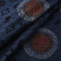 Blue - Hakoba Hand Block Ajrakh Print Natural Dyed Cotton Fabric 70