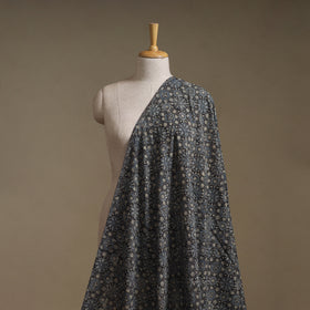 Grey - Kutch Hand Block Print Natural Dyed Cotton Ajrakh Fabric 08