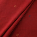 Red - Handspun Handloom Natural Dyed Cotton Srikakulam Jamdani Fabric 28