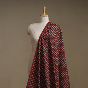 Red - Kutch Hand Block Print Natural Dyed Cotton Ajrakh Fabric 13