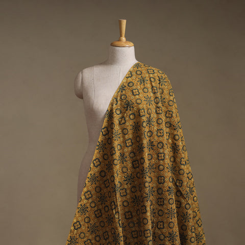 Kutch Hand Block Print Natural Dyed Cotton Ajrakh Fabric 09