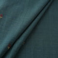 Green - Handspun Handloom Natural Dyed Cotton Srikakulam Jamdani Fabric 29