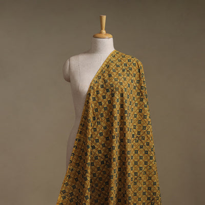 Kutch Hand Block Print Natural Dyed Cotton Ajrakh Fabric 12