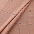 Peach - Handspun Handloom Natural Dyed Cotton Srikakulam Jamdani Fabric 30