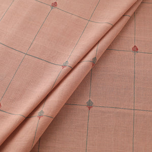 Handspun Handloom Natural Dyed Cotton Srikakulam Jamdani Fabric 30