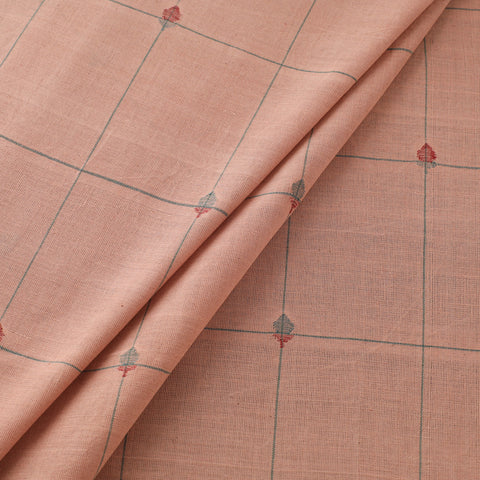 Handspun Handloom Natural Dyed Cotton Srikakulam Jamdani Fabric 30
