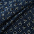 Blue - Hakoba Hand Block Ajrakh Print Natural Dyed Cotton Fabric 73
