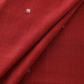 Red - Handspun Handloom Natural Dyed Cotton Srikakulam Jamdani Fabric 31