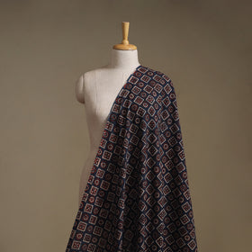 Kutch Hand Block Print Natural Dyed Cotton Ajrakh Fabric 05