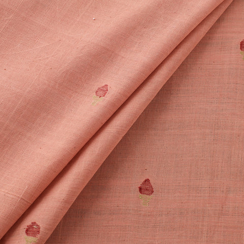 Handspun Handloom Natural Dyed Cotton Srikakulam Jamdani Fabric 33
