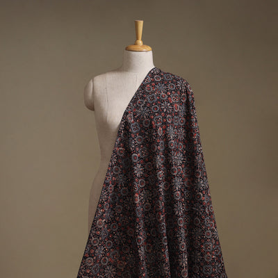 Kutch Hand Block Print Natural Dyed Cotton Ajrakh Fabric 02