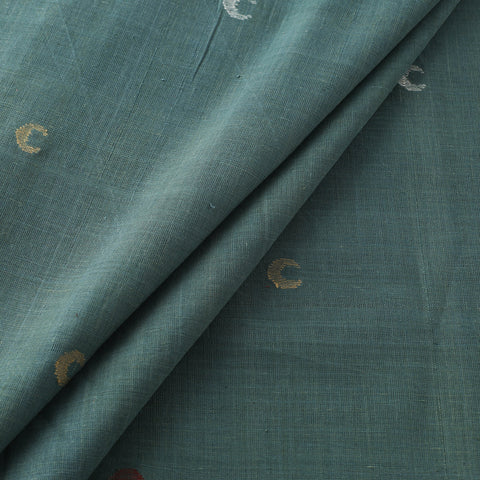 Handspun Handloom Natural Dyed Cotton Srikakulam Jamdani Fabric 34