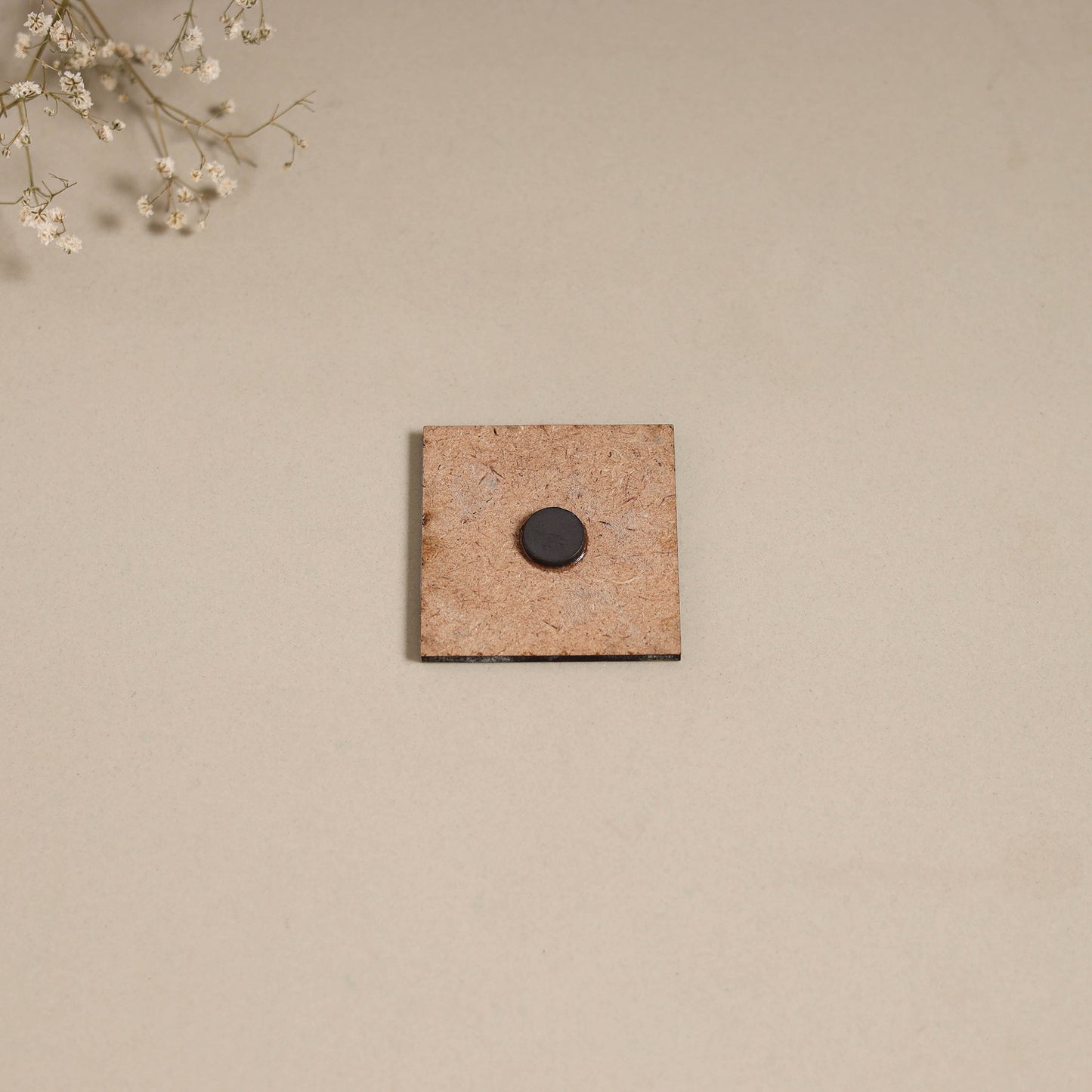 Madhubani handpainted wooden magnet 19 - handcrafted