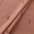 Peach - Handspun Handloom Natural Dyed Cotton Srikakulam Jamdani Fabric 36
