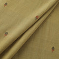 Green - Handspun Handloom Natural Dyed Cotton Srikakulam Jamdani Fabric 37