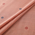 Peach - Handspun Handloom Natural Dyed Cotton Srikakulam Jamdani Fabric 40