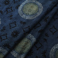 Blue - Hakoba Hand Block Ajrakh Print Natural Dyed Cotton Fabric 81